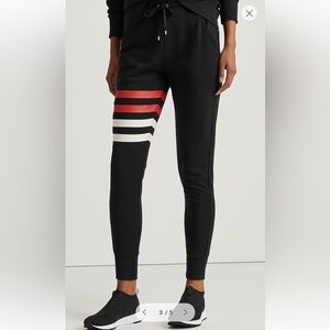 Ralph Lauren LRL French Terry Jogger RARE Black XL Red White Striped Womens